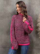 Angel Wings Heathered Turtleneck Long Sleeve Sweater Sweater Pullovers