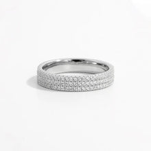 Inlaid Zircon 925 Sterling Silver Ring Silver
