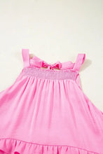 Tied Back Ruffled Layered Sleeveless Mini Dress Woman Casual Dress