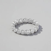 925 Sterling Silver Zircon Heart Ring Rings