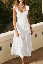 Square Neck Wide Strap Dress Casual Dresses