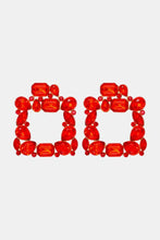 Geometrical Shape Zinc Alloy Dangle Earrings Red One Size Earrings