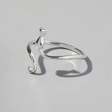 Cat Shape 925 Sterling Silver Ring Silver
