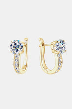 2 Carat Moissanite 925 Sterling Silver Earrings Gold One Size