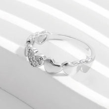 925 Sterling Silver Inlaid Zircon Heart Ring Rings
