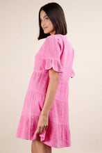 VERY J Plus Size Mineral Washed Woven Mini Dress Casual Dresses