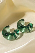 Resin C-Hoop Earrings Earrings