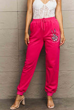 Simply Love Simply Love Full Size Drawstring DAY YOU DESERVE Graphic Long Sweatpants Hot Pink