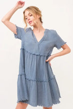 And The Why Washed Frayed Detail Tiered Dress Casual Dresses