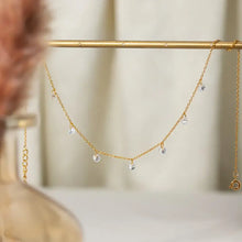 Stainless Steel Rhinestone Pendant Necklace Fashion Jewelry