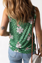 Printed Side Slit Round Neck Tank Tanks & Camis
