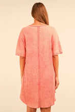 VERY J Plus Size Mineral Washed Ribbed Knit Mini Dress Casual Dresses