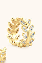 Moissanite Leaf 925 Sterling Silver Earrings Earrings