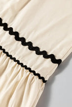 Stripe Ric Rac Trim Sleeveless Mini Dress Woman Casual Dress