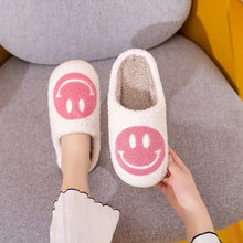 Melody Smiley Face Slippers WHITE PINK Woman Slippers