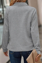 Plus Size Quarter Zip Long Sleeve T-Shirt Woman Sweatshirts