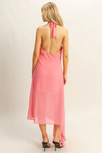 HYFVE Chiffon Halter Asymmetrical Hem Dress Casual Dresses