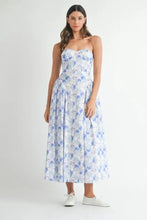 MABLE Sweetheart Neckline Floral Printed Midi Dress Casual Dresses