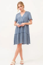 And The Why Washed Frayed Detail Tiered Dress Casual Dresses