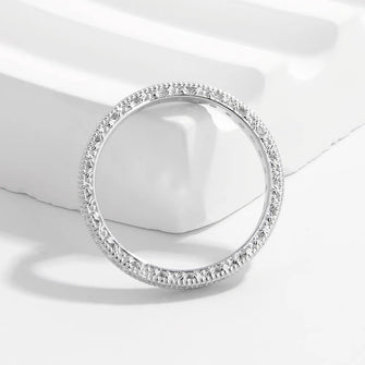 925 Sterling Silver Zircon Ring Silver