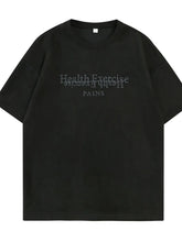 Men's Letter Round Neck Half Sleeve T-Shirt
