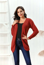 Open Front Long Sleeve Cardigan Woman Outerwear