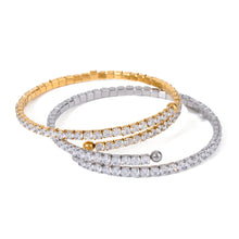 2-Piece Inlaid Zircon Bracelet