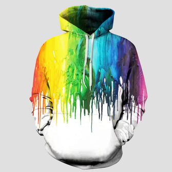 Full Size Printed Drawstring Hoodie with Pockets Multicolor Woman Sweatshirts