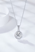 2 Carat Moissanite Round Pendant Necklace Silver One Size