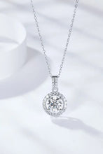 2 Carat Moissanite Round Pendant Necklace Silver One Size Necklaces