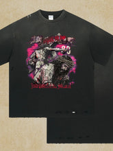 Men's Distressed Detail Round Neck Graphic T-Shirt