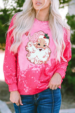 Christmas Santa Claus Tie Dye Print Pullover Sweatshirt Woman Sweatshirts