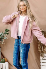 And The Why Sherpa Drawstring Cropped Hooded Jacket Casual Dresses