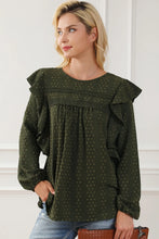 Round Neck Ruffled Blouse Woman Blouses