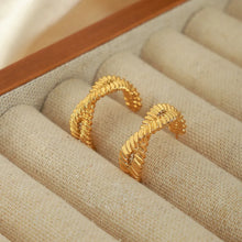Titanium Steel Geometric Stud Earrings Gold One Size