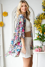 Heimish Full Size Multi Color Snake Open Cardigan Plus Size Woman Outerwear