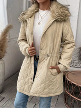 Drawstring Snap Down Long Sleeve Outerwear Woman Outerwear