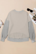 Contrast Round Neck Long Sleeve Sweatshirt Woman Sweatshirts