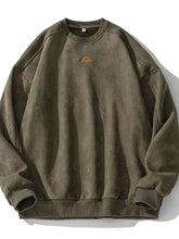 Men's Full Size Round Neck Long Sleeve Sweatshirt Plus Size