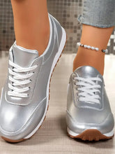 Round Toe Lace-Up Sneakers Woman Sneakers