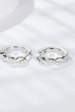Moissanite Twisted Platinum-Plated Earrings Earrings