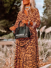 Leopard Buttoned Maxi Dress Woman Maxi Dress