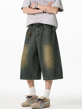 Men's Plus Size Pocketed Denim Shorts Medium