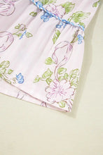 Printed Tie Neck Short Sleeve Mini Dress Woman Dress