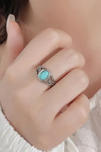 Turquoise 925 Sterling Silver Ring Silver Rings