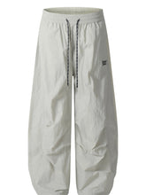 Men's Drawstring Breathable Curved Pants Grey