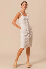SO ME Button Down Pocket Front Pinafore Dress Casual Dresses