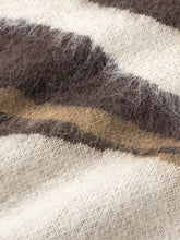 Men's Wave Striped Pattern Oversized Knit Sweater Mens Tops