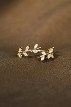 925 Sterling Silver Leaf Open Ring Gold 7 Rings