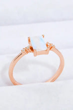 Rectangle Natural Moonstone Ring Rings